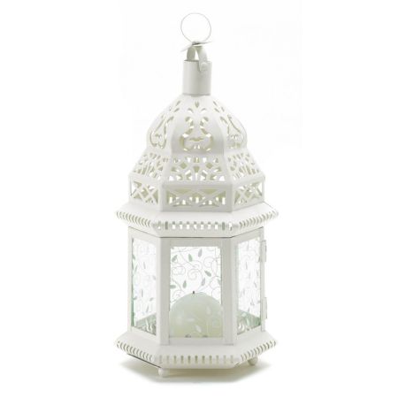 WHITE MOROCCAN LANTERN